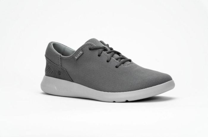 Kizik Shoes Canada Women's Madrid Eco-Knit-Light Grey (Grey Outs
